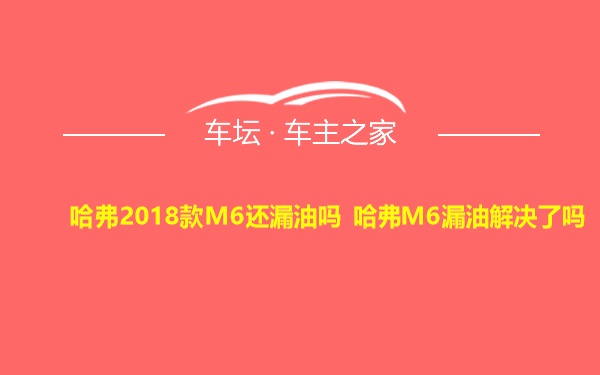 哈弗2018款M6还漏油吗 哈弗M6漏油解决了吗