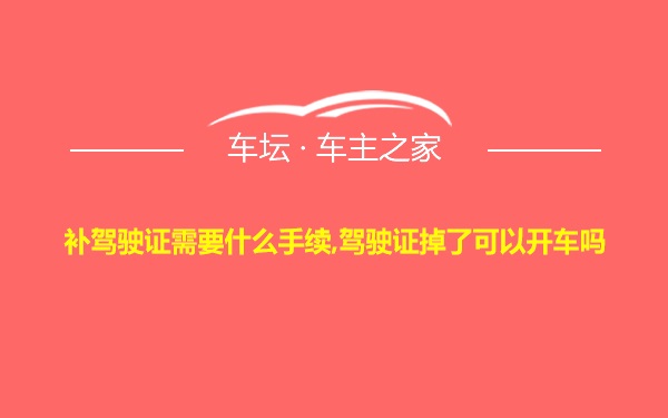 补驾驶证需要什么手续,驾驶证掉了可以开车吗