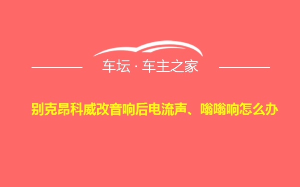 别克昂科威改音响后电流声、嗡嗡响怎么办