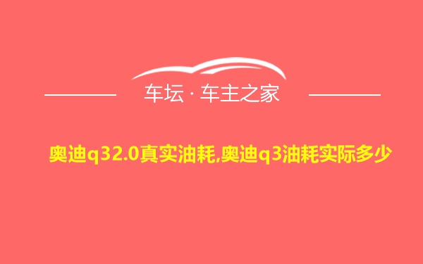 奥迪q32.0真实油耗,奥迪q3油耗实际多少