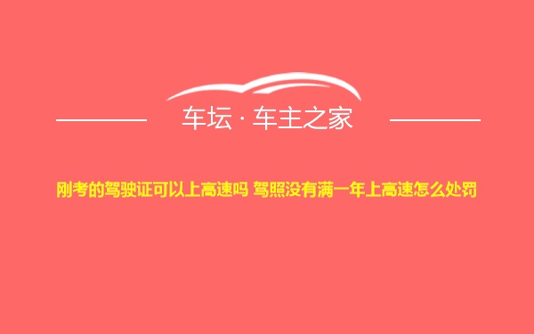 刚考的驾驶证可以上高速吗 驾照没有满一年上高速怎么处罚