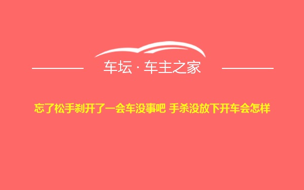 忘了松手刹开了一会车没事吧 手杀没放下开车会怎样