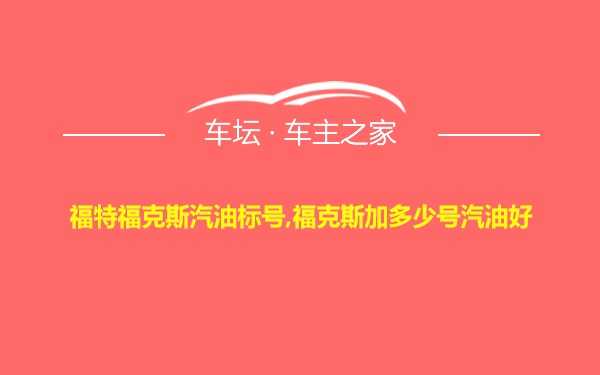 福特福克斯汽油标号,福克斯加多少号汽油好