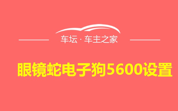 眼镜蛇电子狗5600设置