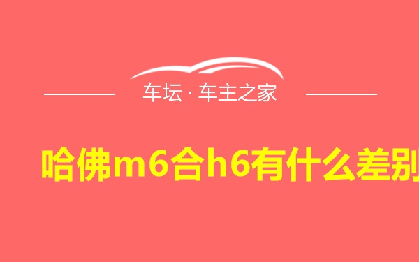 哈佛m6合h6有什么差别