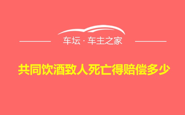 共同饮酒致人死亡得赔偿多少