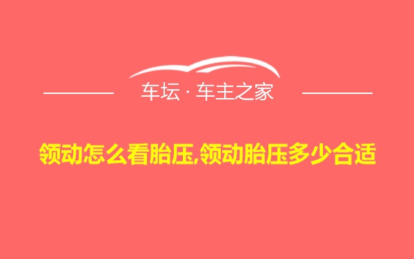 领动怎么看胎压,领动胎压多少合适