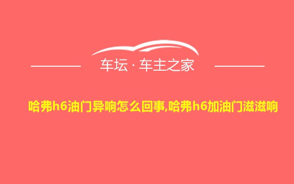 哈弗h6油门异响怎么回事,哈弗h6加油门滋滋响