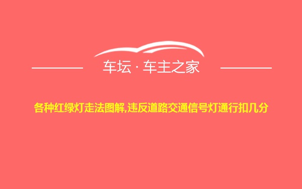 各种红绿灯走法图解,违反道路交通信号灯通行扣几分