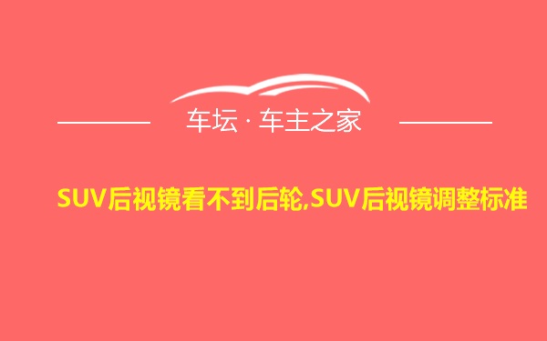 SUV后视镜看不到后轮,SUV后视镜调整标准