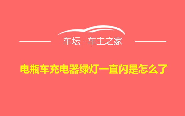 电瓶车充电器绿灯一直闪是怎么了