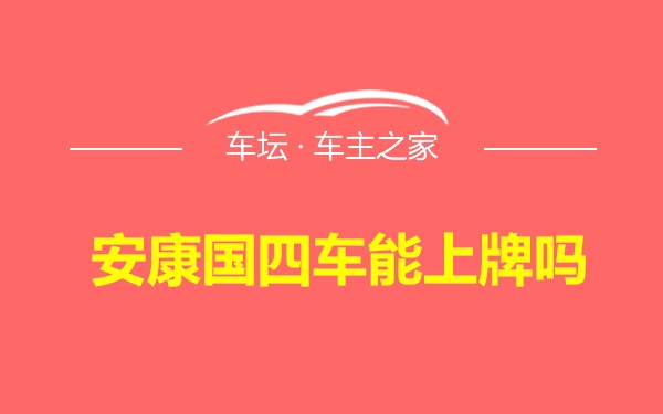 安康国四车能上牌吗