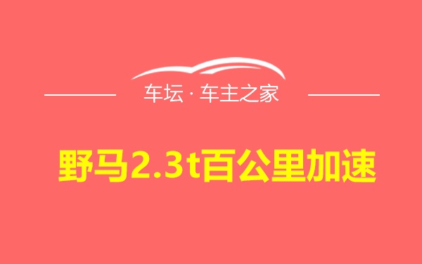 野马2.3t百公里加速