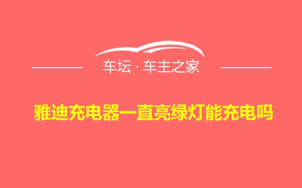 雅迪充电器一直亮绿灯能充电吗