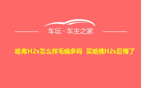 哈弗H2s怎么样毛病多吗 买哈佛H2s后悔了