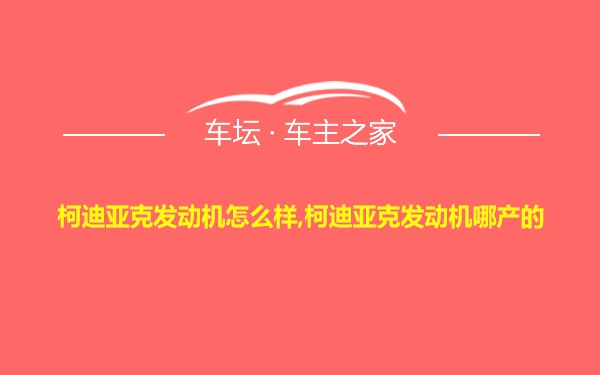 柯迪亚克发动机怎么样,柯迪亚克发动机哪产的