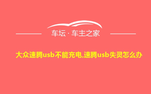 大众速腾usb不能充电,速腾usb失灵怎么办