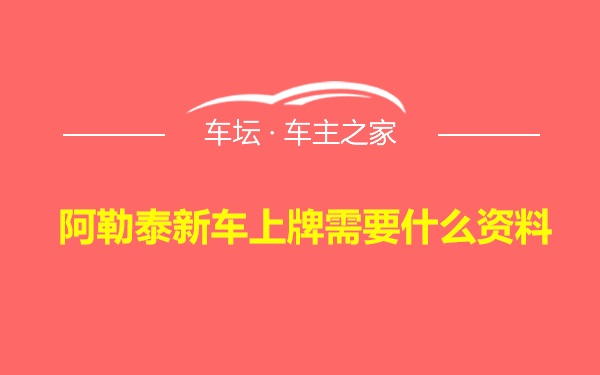 阿勒泰新车上牌需要什么资料