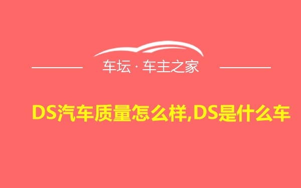 DS汽车质量怎么样,DS是什么车