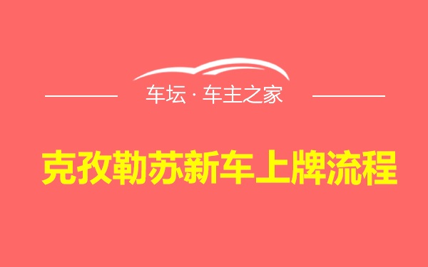 克孜勒苏新车上牌流程