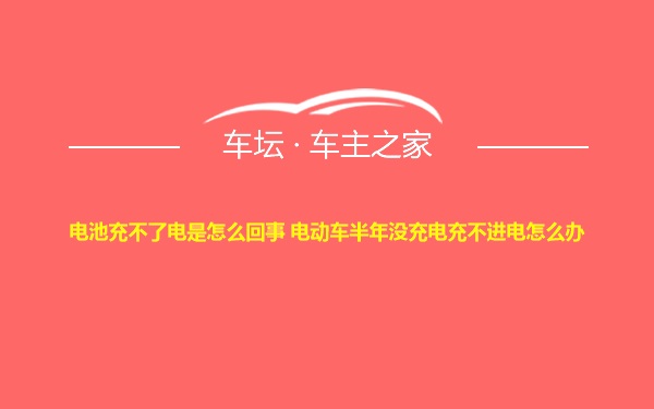 电池充不了电是怎么回事 电动车半年没充电充不进电怎么办