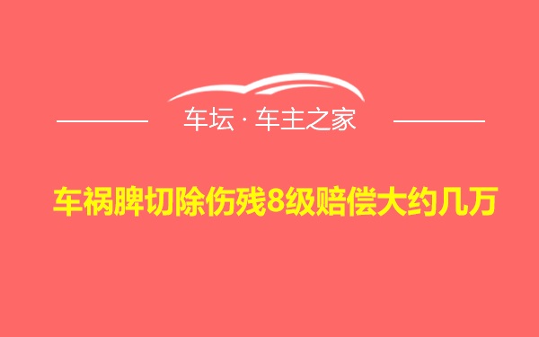 车祸脾切除伤残8级赔偿大约几万