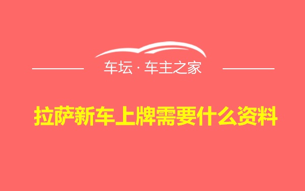 拉萨新车上牌需要什么资料