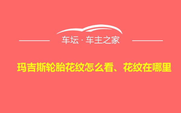 玛吉斯轮胎花纹怎么看、花纹在哪里