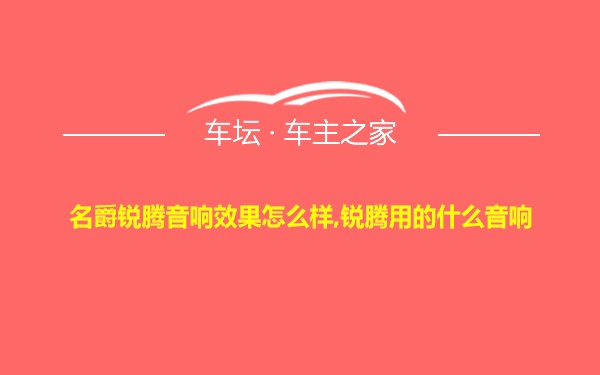 名爵锐腾音响效果怎么样,锐腾用的什么音响