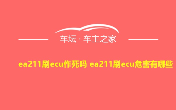 ea211刷ecu作死吗 ea211刷ecu危害有哪些