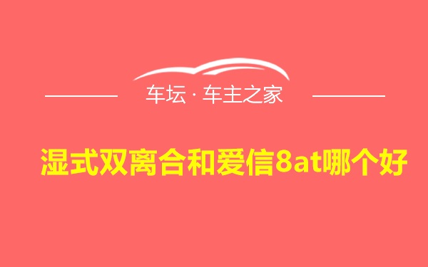 湿式双离合和爱信8at哪个好