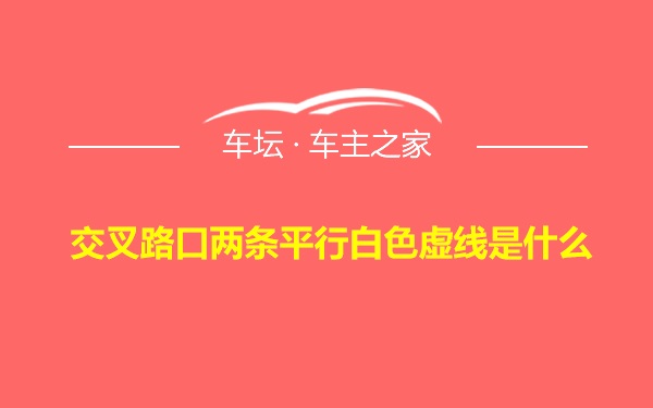 交叉路口两条平行白色虚线是什么