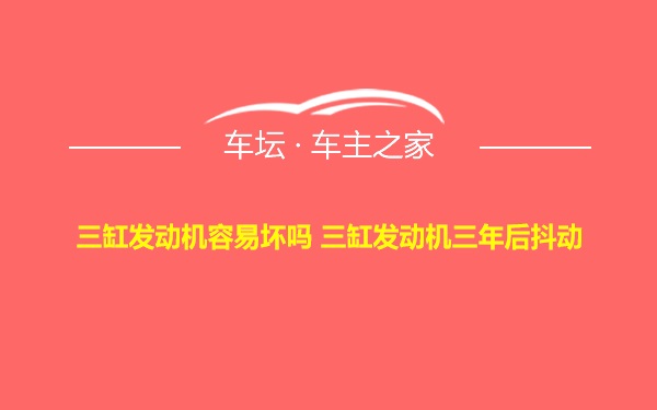 三缸发动机容易坏吗 三缸发动机三年后抖动