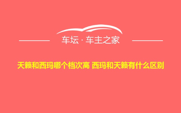 天籁和西玛哪个档次高 西玛和天籁有什么区别