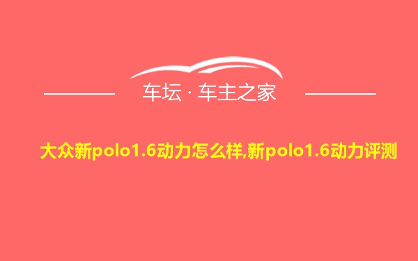 大众新polo1.6动力怎么样,新polo1.6动力评测