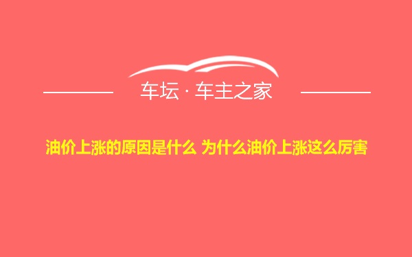 油价上涨的原因是什么 为什么油价上涨这么厉害