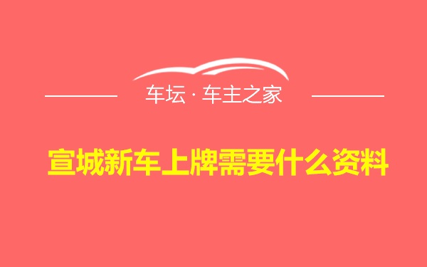 宣城新车上牌需要什么资料