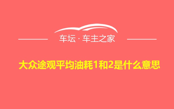 大众途观平均油耗1和2是什么意思