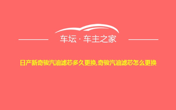 日产新奇骏汽油滤芯多久更换,奇骏汽油滤芯怎么更换