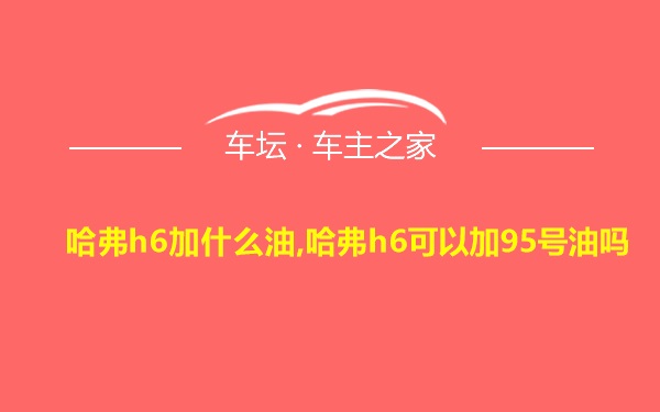 哈弗h6加什么油,哈弗h6可以加95号油吗