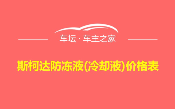 斯柯达防冻液(冷却液)价格表