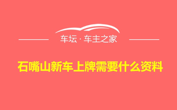 石嘴山新车上牌需要什么资料