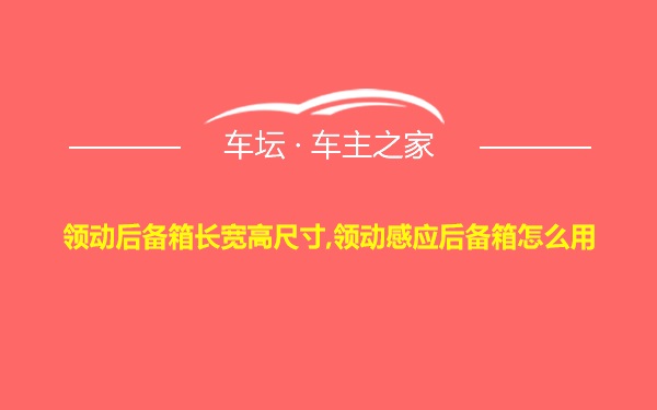 领动后备箱长宽高尺寸,领动感应后备箱怎么用