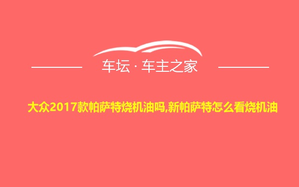 大众2017款帕萨特烧机油吗,新帕萨特怎么看烧机油