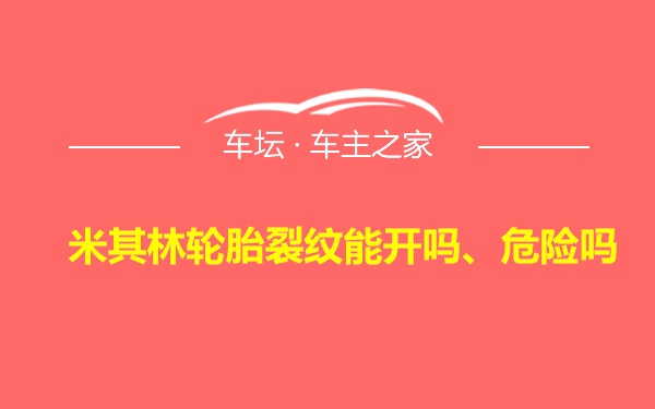 米其林轮胎裂纹能开吗、危险吗