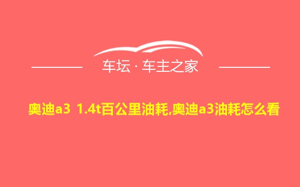 奥迪a3 1.4t百公里油耗,奥迪a3油耗怎么看