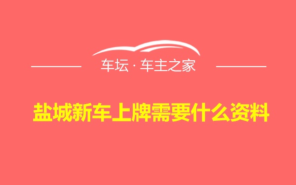 盐城新车上牌需要什么资料