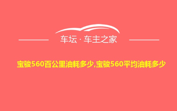 宝骏560百公里油耗多少,宝骏560平均油耗多少