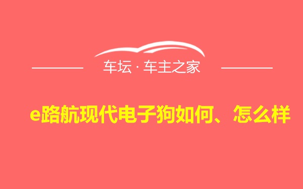 e路航现代电子狗如何、怎么样