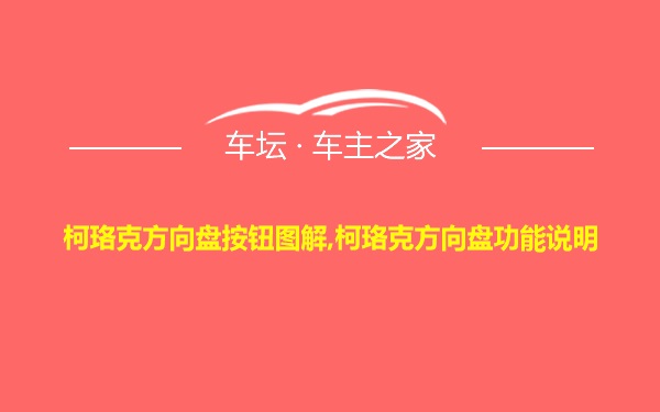 柯珞克方向盘按钮图解,柯珞克方向盘功能说明